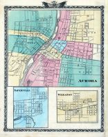 Aurora, Naperville, Wheaton, Illinois State Atlas 1876